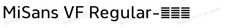 MiSans VF Regular字体转换